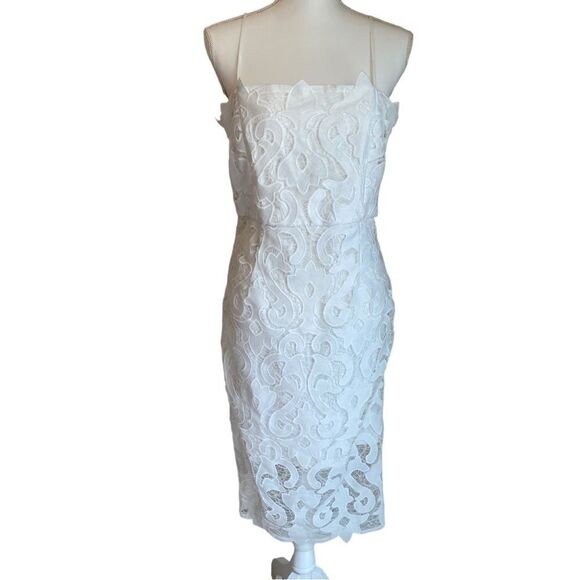 Bardot White Eyelet Lace Dress US 8 NWT - Picture 1 of 6